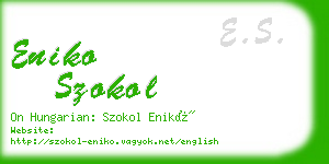 eniko szokol business card